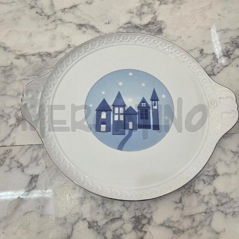 PIATTO TORTA CER BIANCO DISEGNO CASA BLU RICHARD GINORI | Mercatino dell'Usato Benevento 1