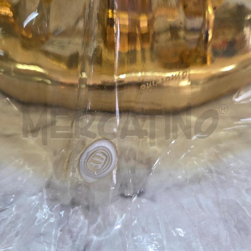 PLAFONIERA VETRO MURANO ARANCIONE BORDO TRASPARENTE | Mercatino dell'Usato Benevento 4