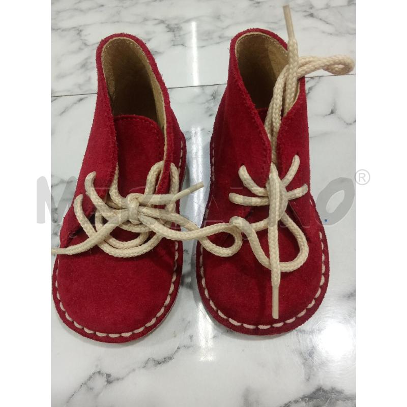 POLACCHINE ROSSO BAMBINO LACCI BEIGE PANYNO | Mercatino dell'Usato Benevento 1