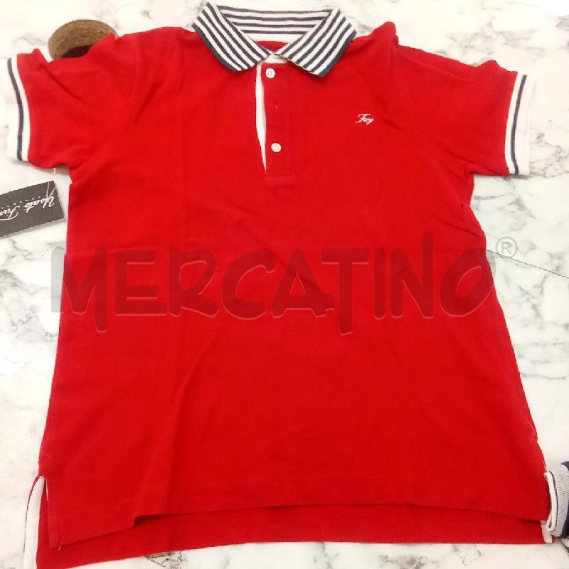 POLO BAMBINO ROSSA COLLETTO RIGHE  FAY | Mercatino dell'Usato Benevento 1