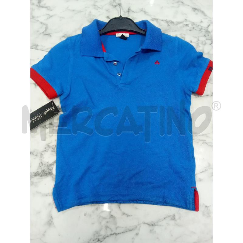 POLO BAMBINO T-SHIRT AZZURRA BORDO ROSSO PEUTEREY | Mercatino dell'Usato Benevento 1