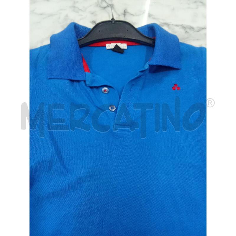 POLO BAMBINO T-SHIRT AZZURRA BORDO ROSSO PEUTEREY | Mercatino dell'Usato Benevento 2