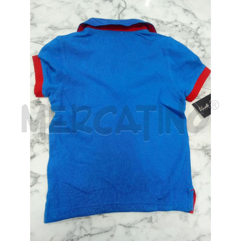 POLO BAMBINO T-SHIRT AZZURRA BORDO ROSSO PEUTEREY | Mercatino dell'Usato Benevento 3