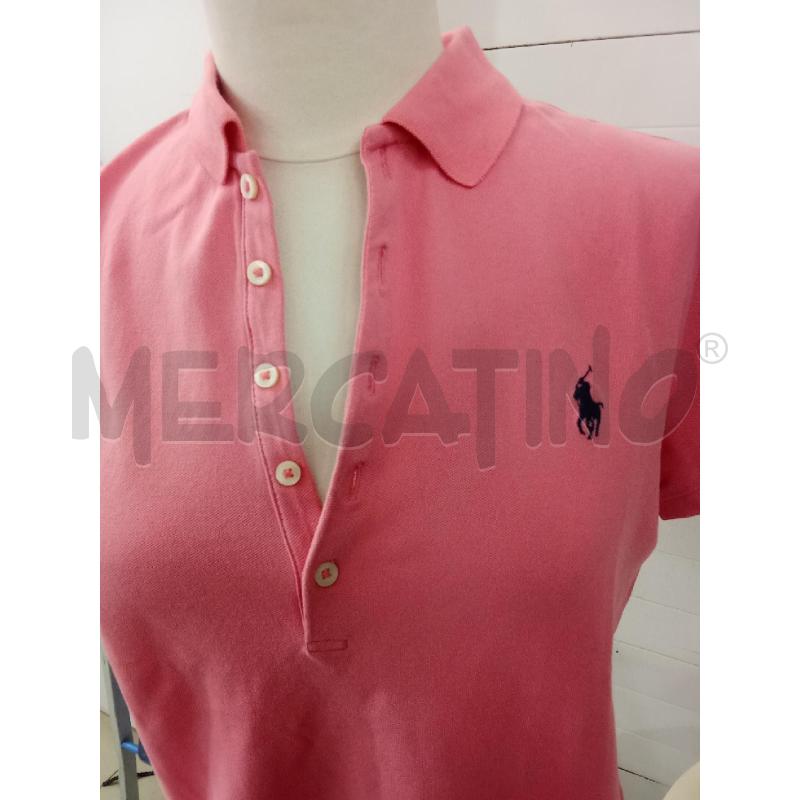 POLO DONNA ROSA RALPH ALUREN SLIM FIT LOGO BLU  | Mercatino dell'Usato Benevento 2