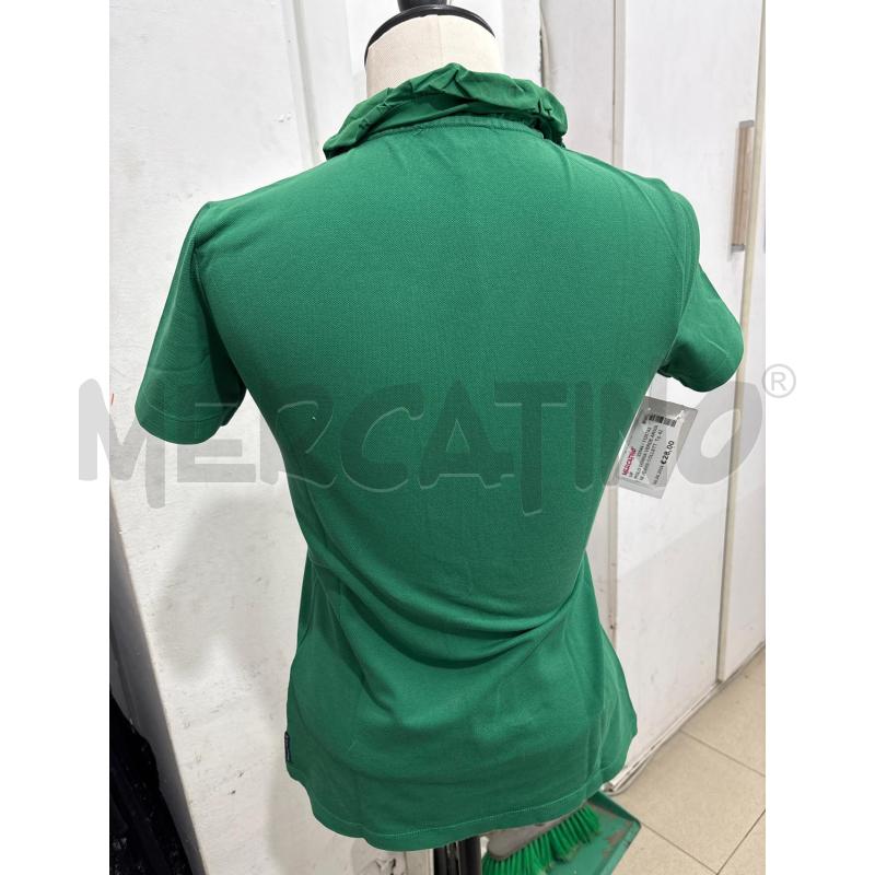 POLO DONNA VERDE ARMANI JEANS COLLETTO ARRICCIATI | Mercatino dell'Usato Benevento 3