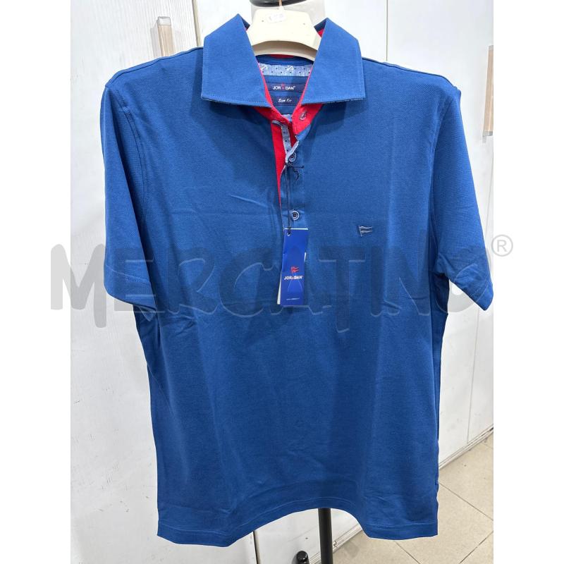POLO UOMO BLU COLLETTO ROSSO JOR&DAN | Mercatino dell'Usato Benevento 1