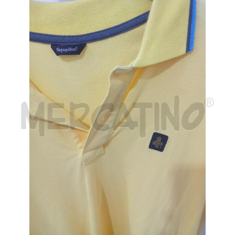 POLO UOMO GIALLA BORDI AZZURRI  | Mercatino dell'Usato Benevento 2