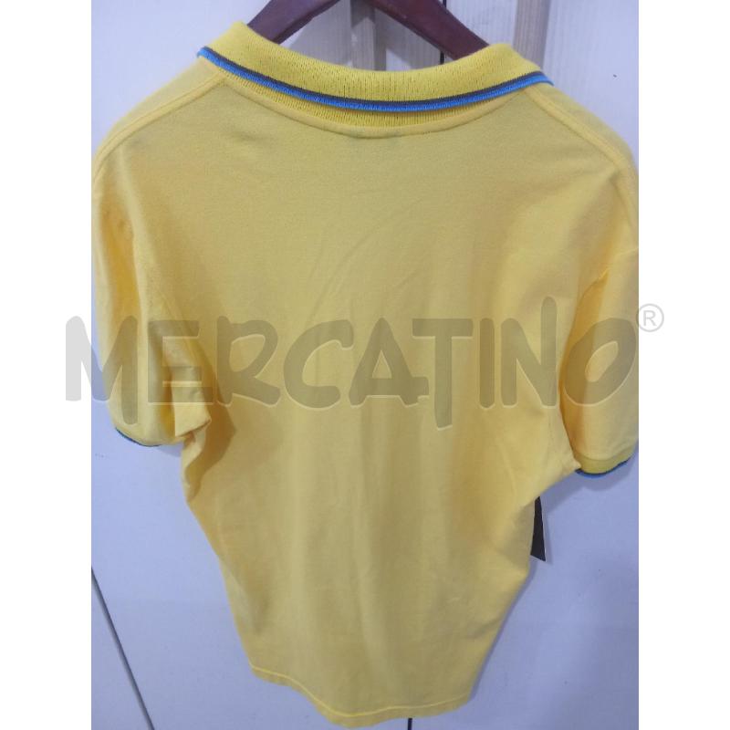POLO UOMO GIALLA BORDI AZZURRI  | Mercatino dell'Usato Benevento 3