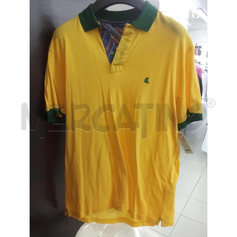 POLO UOMO GIALLA COLLETTO VEDE POLO MADE IN ITALY  | Mercatino dell'Usato Benevento 1