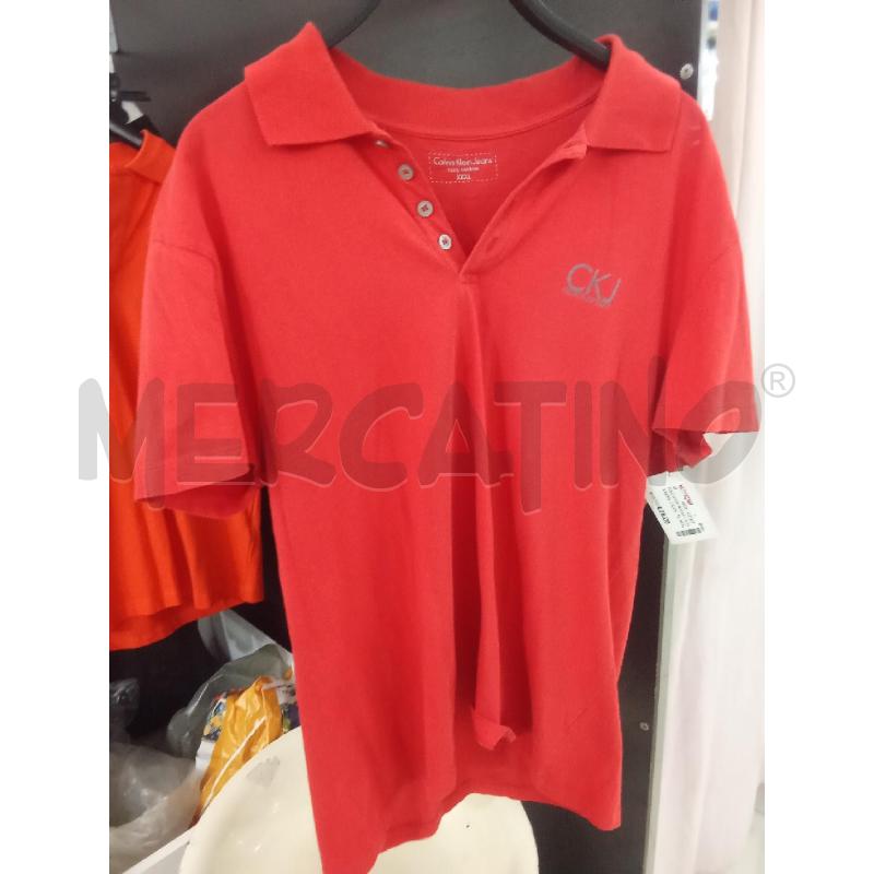 POLO UOMO ROSSA CALVIN KLAIN  | Mercatino dell'Usato Benevento 1