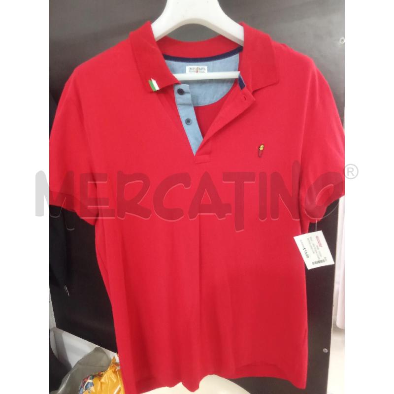 POLO UOMO ROSSA COOPE RATIVA LOGO CORNETTO | Mercatino dell'Usato Benevento 1