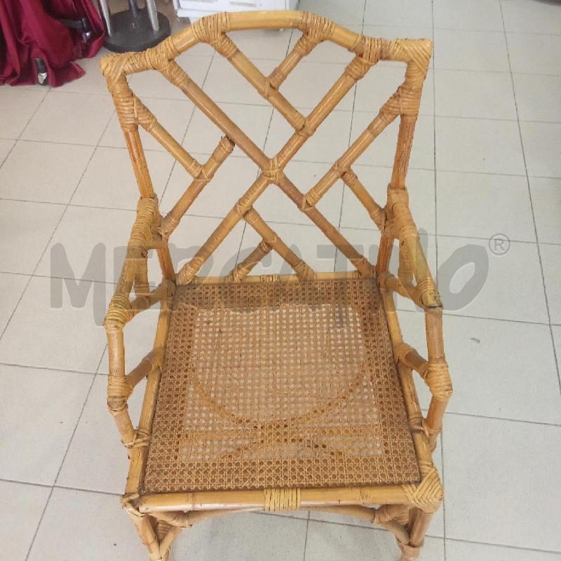 POLTRONA VINTAGE RATTAN MANICO DIFETTO | Mercatino dell'Usato Benevento 1