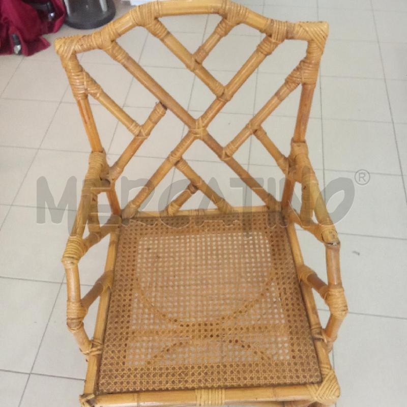 POLTRONA VINTAGE RATTAN MANICO DIFETTO | Mercatino dell'Usato Benevento 5
