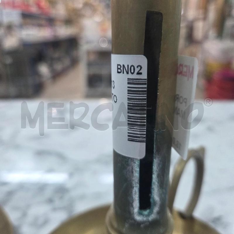 PORTA CANDELA DORATO MANICO CON ALZACANDELA | Mercatino dell'Usato Benevento 4