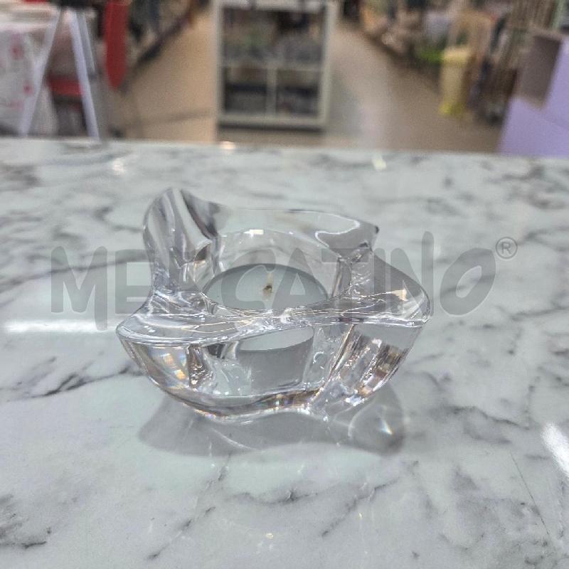 PORTA CANDELA VETRO FIORE VILLEROY BOCH | Mercatino dell'Usato Benevento 1