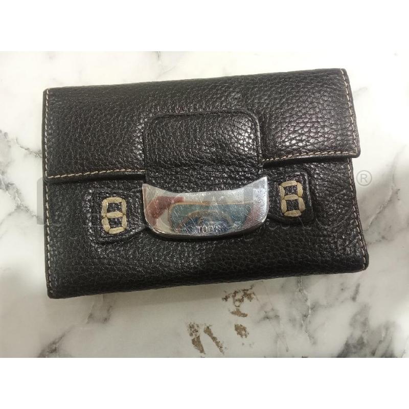 PORTA FOGLIO NERO MARTELLATO TOD'S CON PATTA | Mercatino dell'Usato Benevento 1