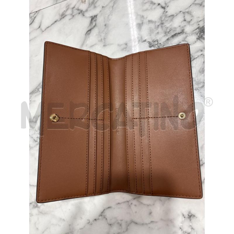 PORTA TESSERE DONNA MICHAEL KORS MARRONE CON LOGO ZIP DIETRO  | Mercatino dell'Usato Benevento 3