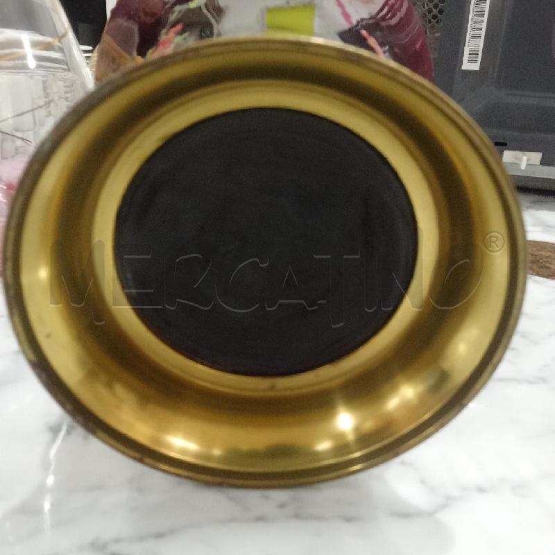 POTICHE VASO VETRO ROSA IN BORDO DORATO FIORI | Mercatino dell'Usato Benevento 5