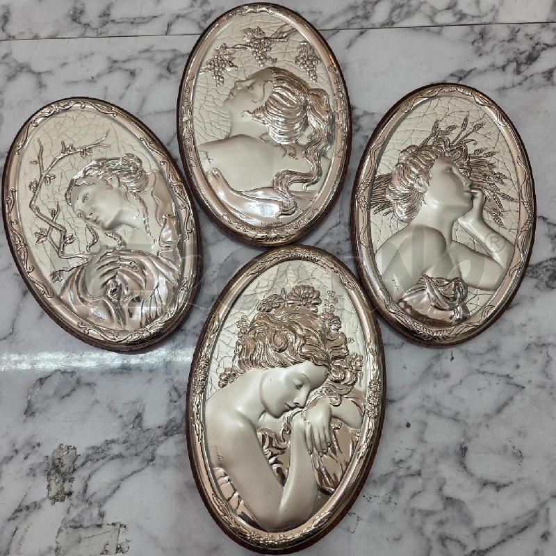 QUADRETTI OVALI MARRONI 4 STAGIONI VOLTI LAM | Mercatino dell'Usato Benevento 1