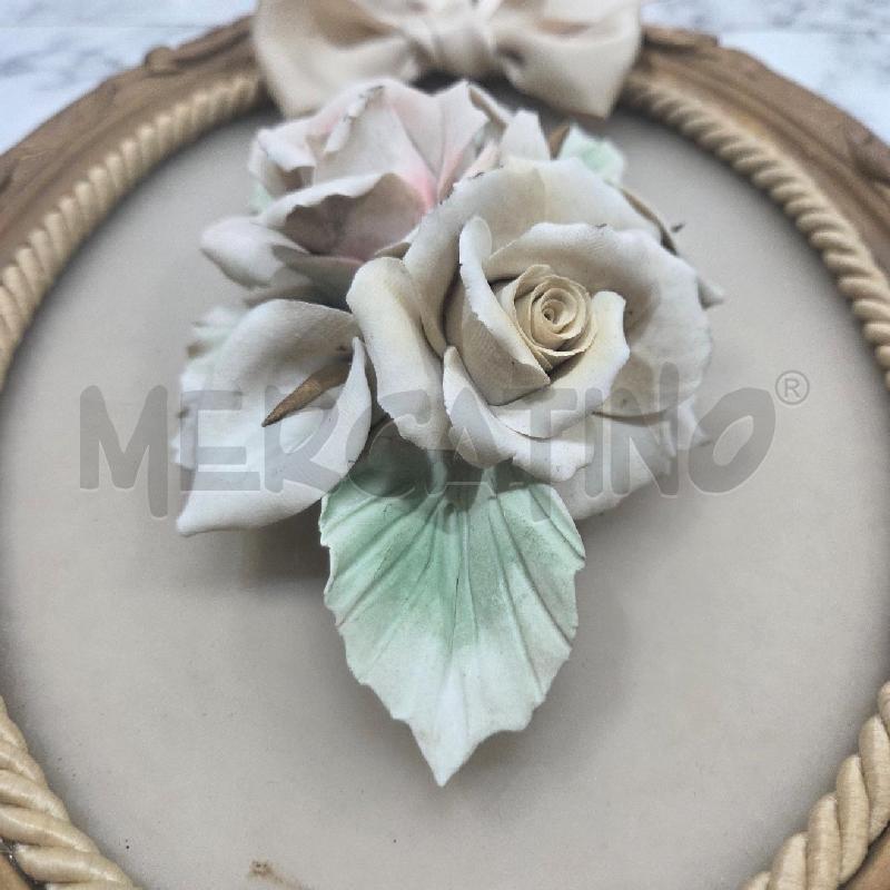 QUADRETTO OVALE FIORI CAPODIMONTE | Mercatino dell'Usato Benevento 3
