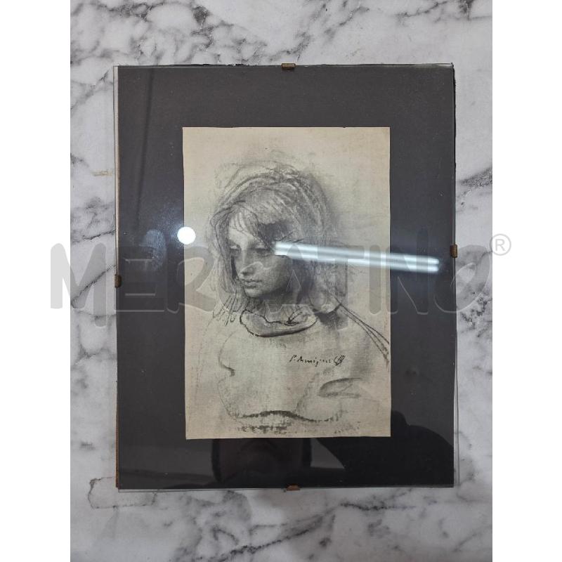 QUADRETTO VOLTO RAGAZZA DISEGNO | Mercatino dell'Usato Benevento 1