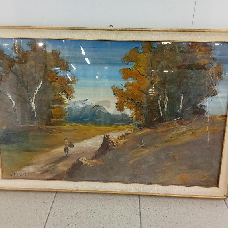 QUADRO C BIANCA ALBERI MARRONI CON STRADA | Mercatino dell'Usato Benevento 2