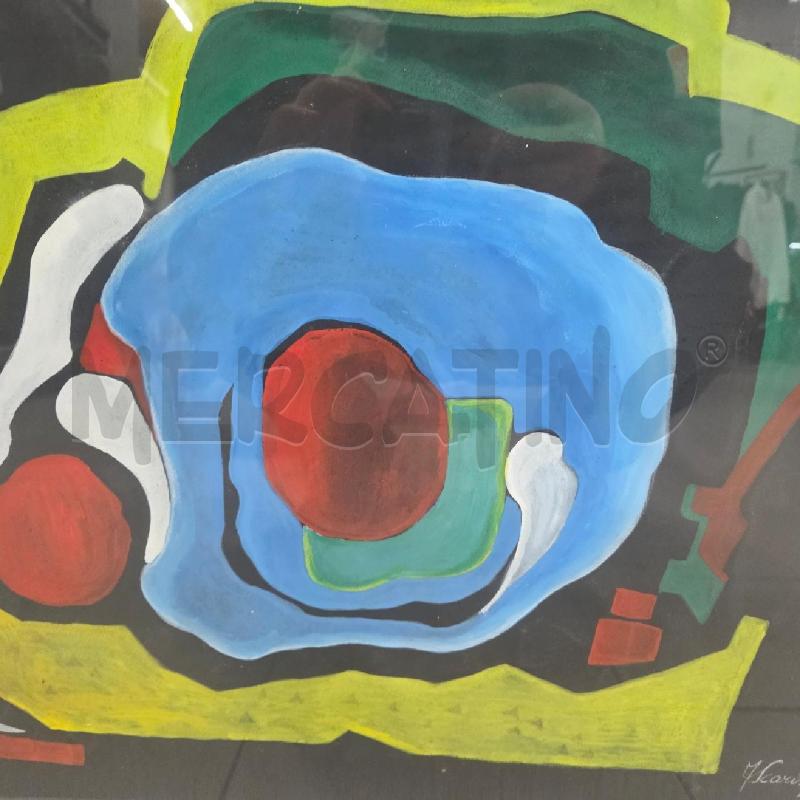 QUADRO C BIANCA ASTRATTO SCARINZI SFONDO NERO | Mercatino dell'Usato Benevento 2