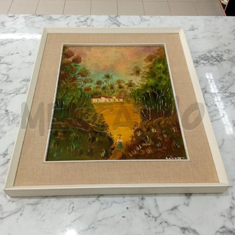 QUADRO C BIANCA BOSCO ALBERI CON CASETTE | Mercatino dell'Usato Benevento 1