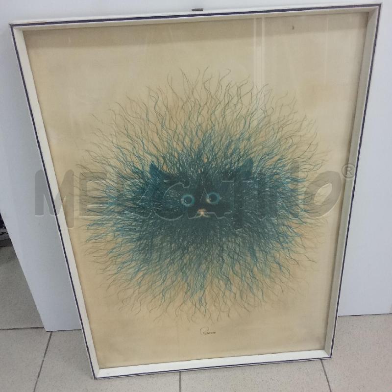 QUADRO C BIANCA GATTO NERO FIRMA ROBERTO | Mercatino dell'Usato Benevento 1