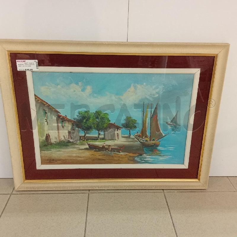 QUADRO C BIANCA PASSPAROTU ROSSO BARCE AL MOLO | Mercatino dell'Usato Benevento 1