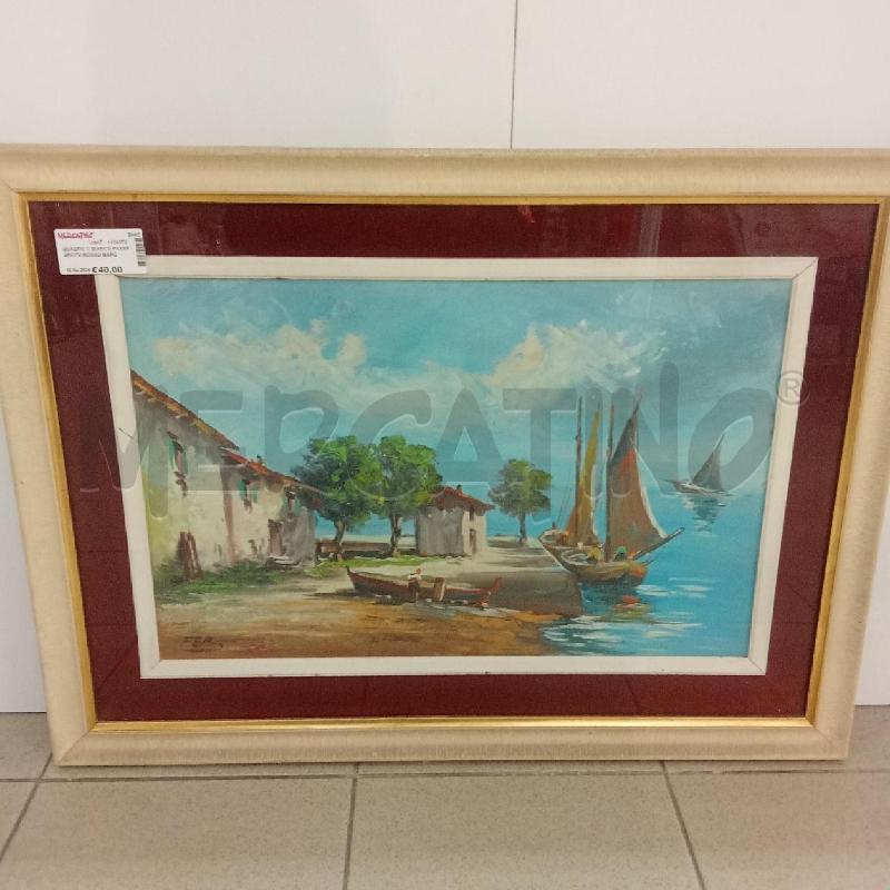 QUADRO C BIANCA PASSPAROTU ROSSO BARCE AL MOLO | Mercatino dell'Usato Benevento 2