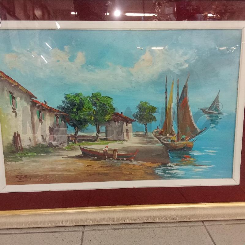 QUADRO C BIANCA PASSPAROTU ROSSO BARCE AL MOLO | Mercatino dell'Usato Benevento 3