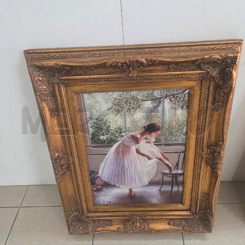 QUADRO C DORATA BALLERINA CON SCARPE | Mercatino dell'Usato Benevento 1