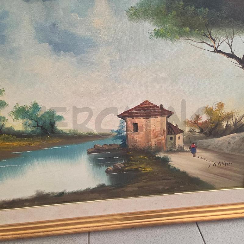 QUADRO C DORATA CASA SUL LAGO FIRMA | Mercatino dell'Usato Benevento 2