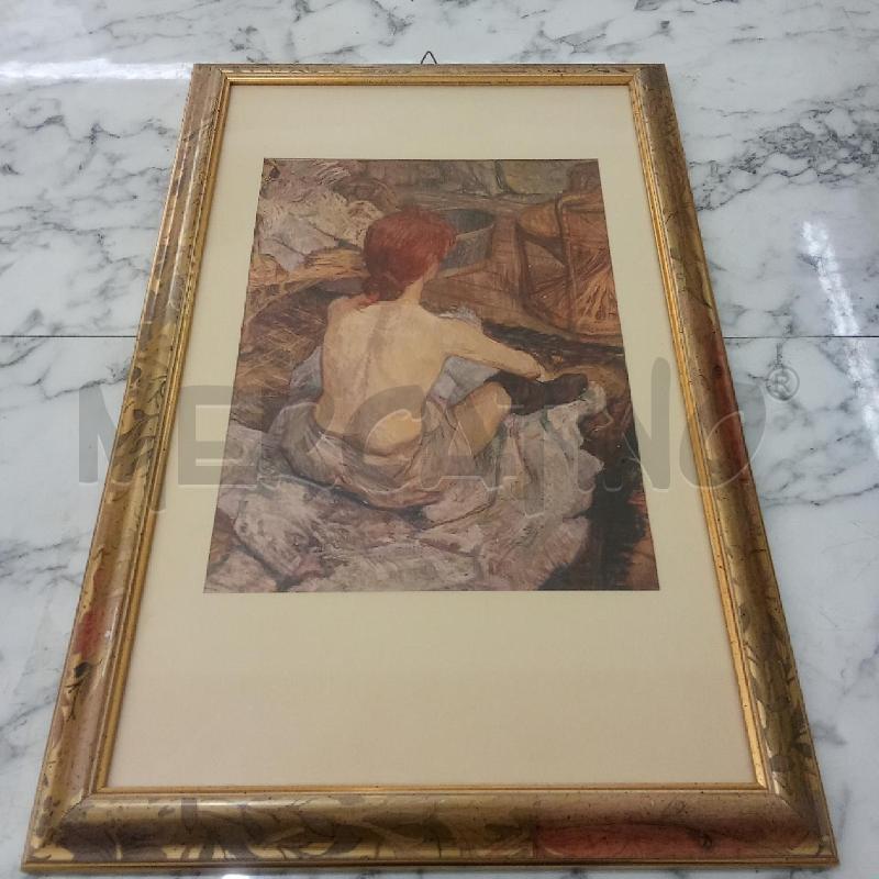QUADRO C DORATA CON FOGLIE DONNA DI SCHIENA | Mercatino dell'Usato Benevento 1