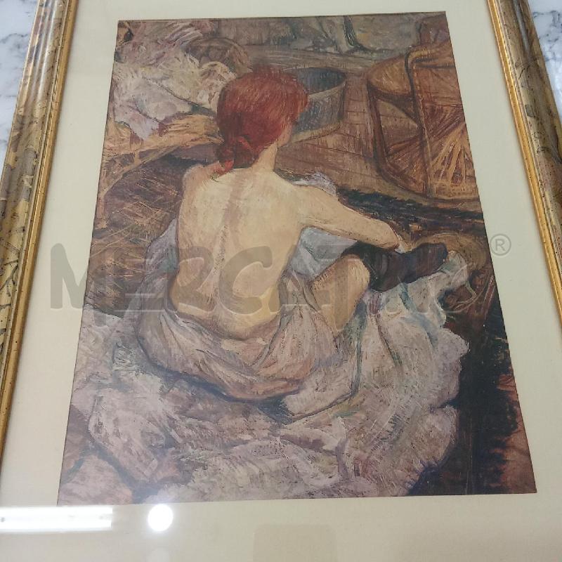 QUADRO C DORATA CON FOGLIE DONNA DI SCHIENA | Mercatino dell'Usato Benevento 2