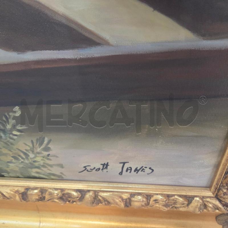 QUADRO C DORATA DAMA SUL FIUME BARCA | Mercatino dell'Usato Benevento 3
