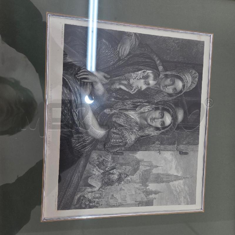QUADRO C DORATA DONNE CHE SI AFFACCIANO ALLA FINESTRA  | Mercatino dell'Usato Benevento 2