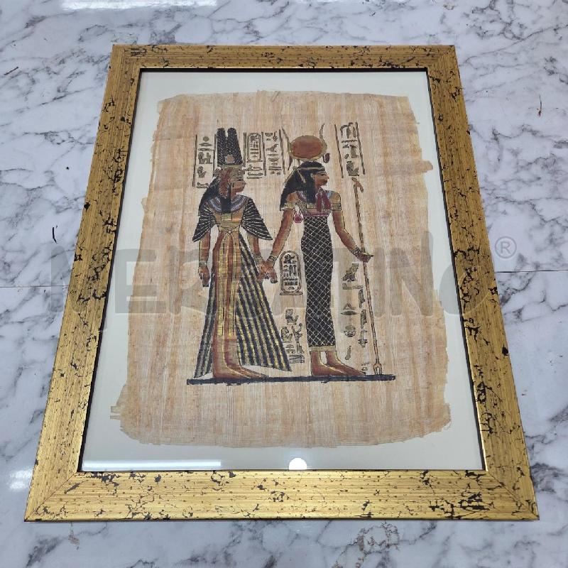 QUADRO C DORATA PAPIRO CON EGIZI | Mercatino dell'Usato Benevento 1