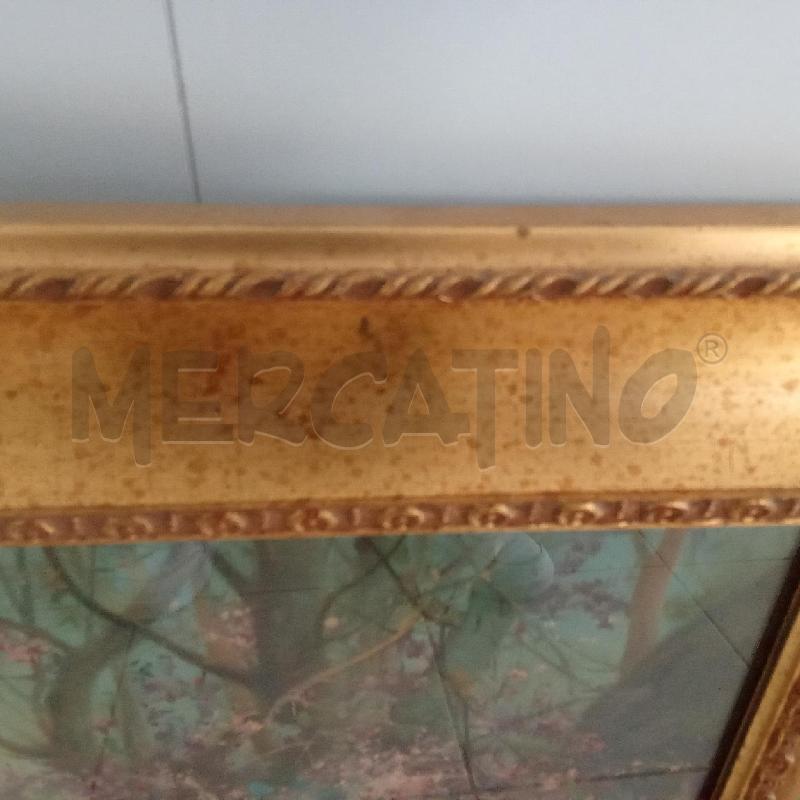 QUADRO C DORATA STAMPA FANCIULLE FIORI ROSA | Mercatino dell'Usato Benevento 4