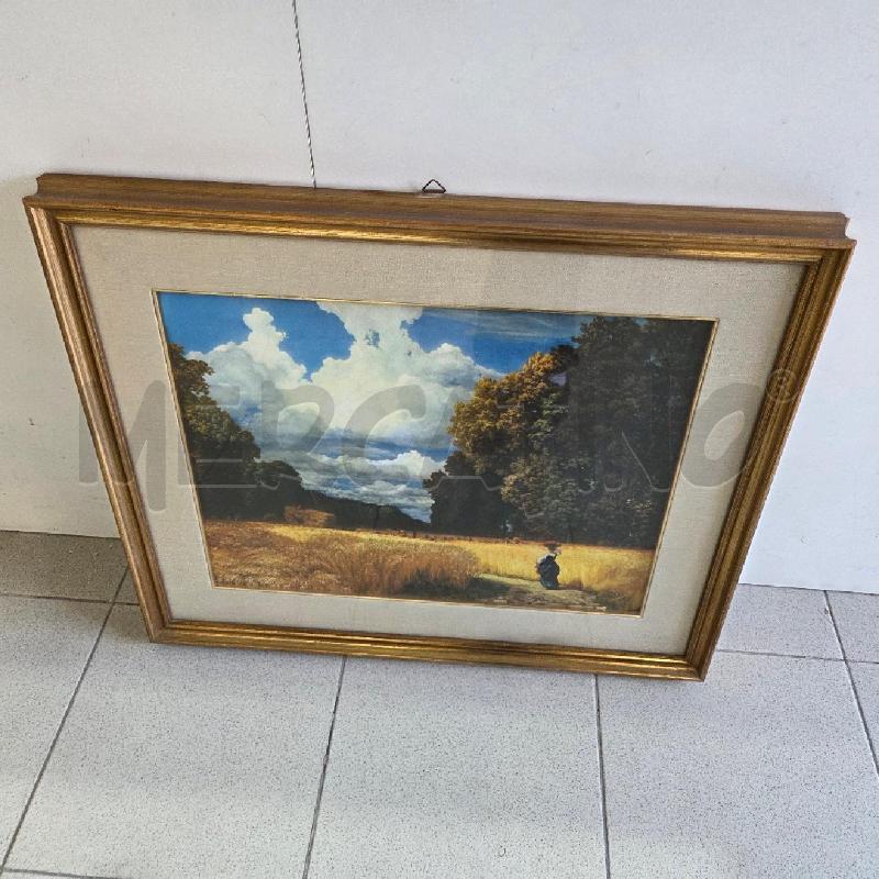 QUADRO C DORATA STAMPA RAGAZZA CAMPO DI GRANO | Mercatino dell'Usato Benevento 1
