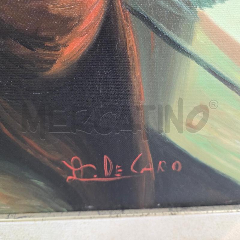 QUADRO C DORATA SUONATORE DI MANDOLINO FRIMA DE CARO | Mercatino dell'Usato Benevento 1