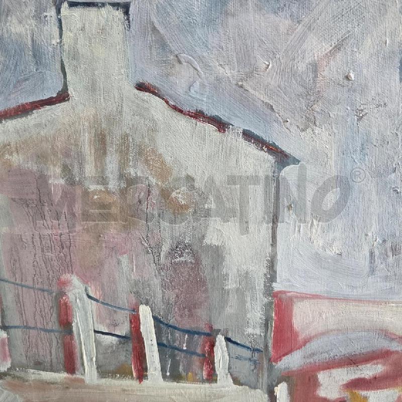 QUADRO C GRIGIA CASE FANTASIA GRIGIE AZZURRE ROSA | Mercatino dell'Usato Benevento 3