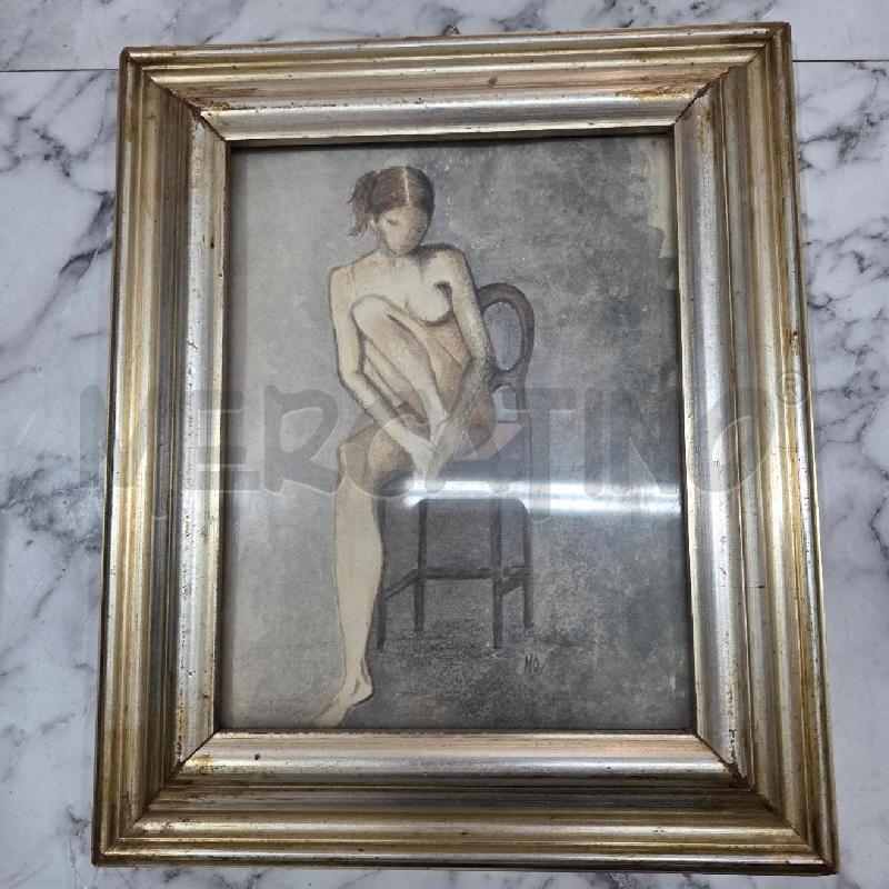 QUADRO C GRIGIA DONNA SULLA SEDIA | Mercatino dell'Usato Benevento 1