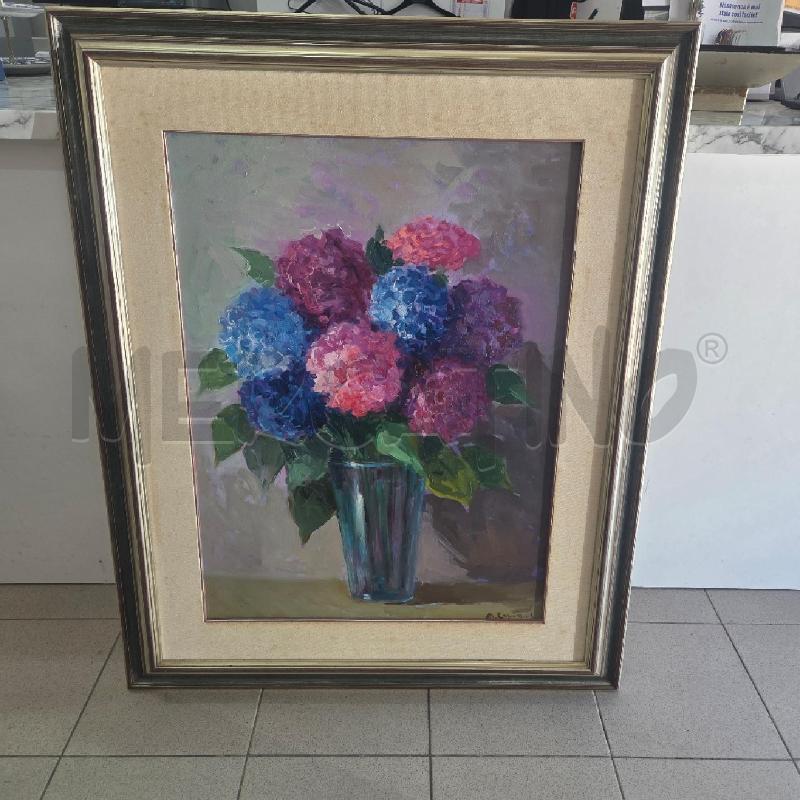 QUADRO C GRIGIA VASO CON FIORI TELA | Mercatino dell'Usato Benevento 1