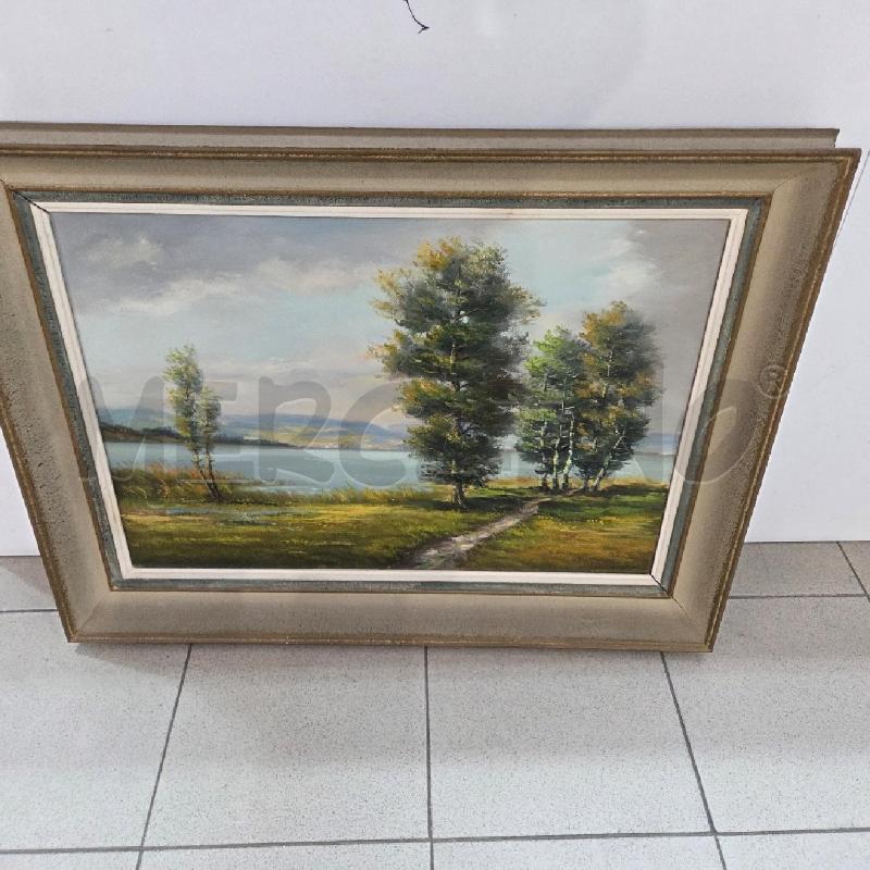 QUADRO C LEGNO BIANCA ALBERI CHE AFFACCIANO SU LAGO | Mercatino dell'Usato Benevento 1