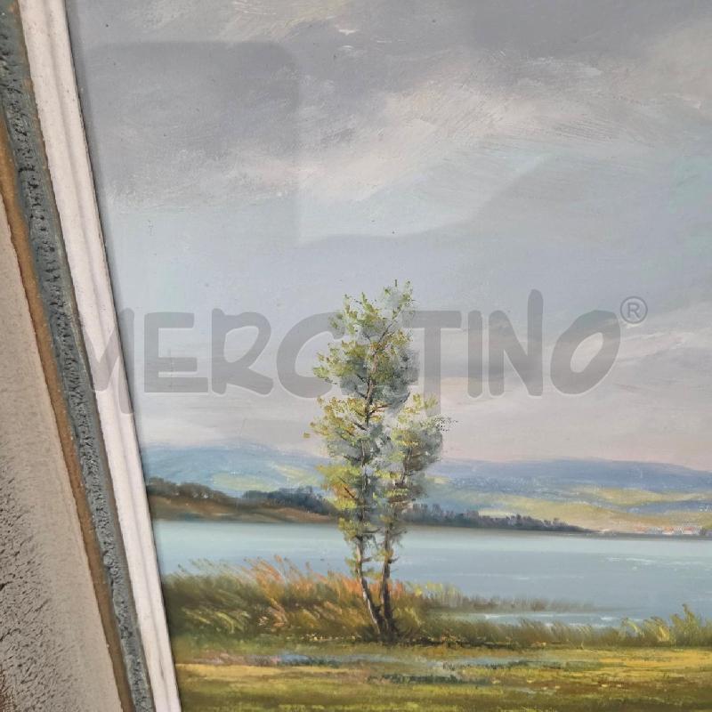 QUADRO C LEGNO BIANCA ALBERI CHE AFFACCIANO SU LAGO | Mercatino dell'Usato Benevento 3