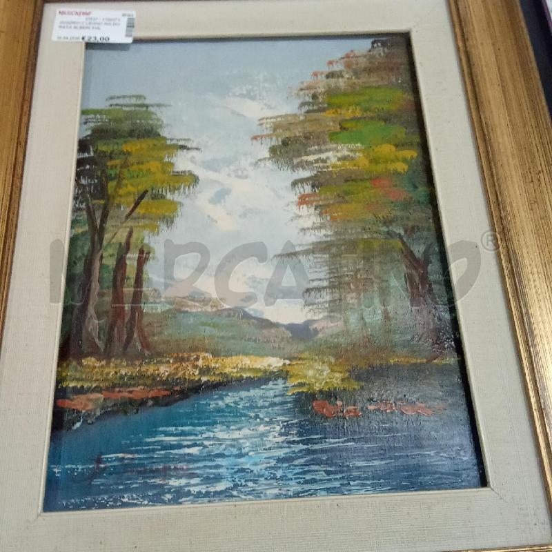QUADRO C LEGNO INS DORATA ALBERI SUL FIUME NO VETRO | Mercatino dell'Usato Benevento 2