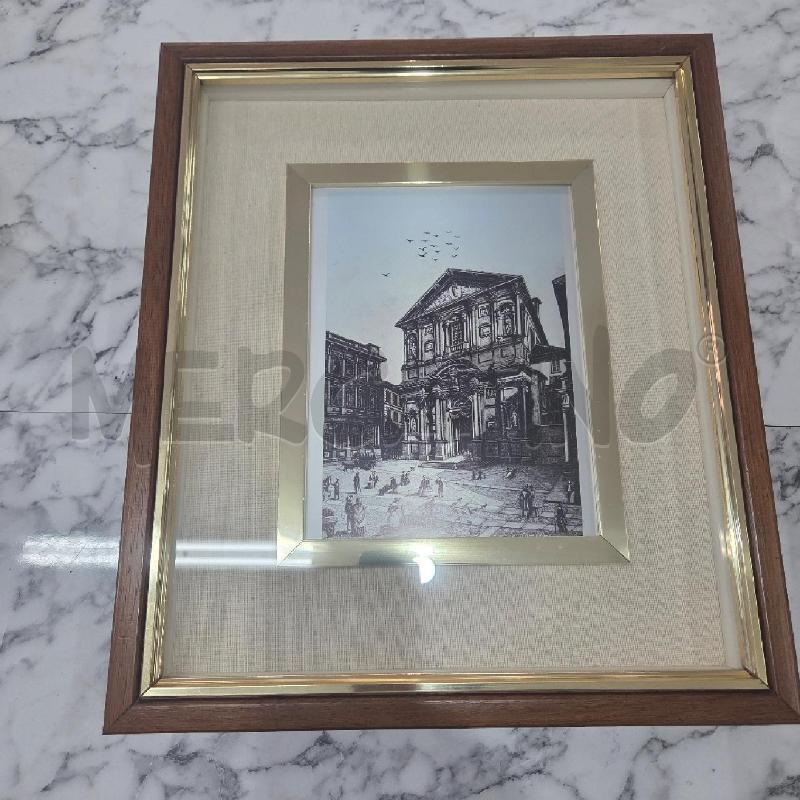 QUADRO C LEGNO INS DORATO CATTEDRALE IN PIAZZ | Mercatino dell'Usato Benevento 1