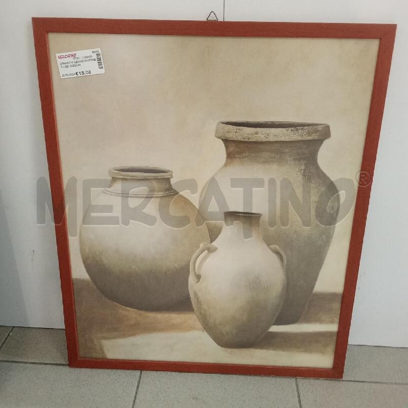 QUADRO C LEGNO MARRNE 3 VASI BIANCHI | Mercatino dell'Usato Benevento 1